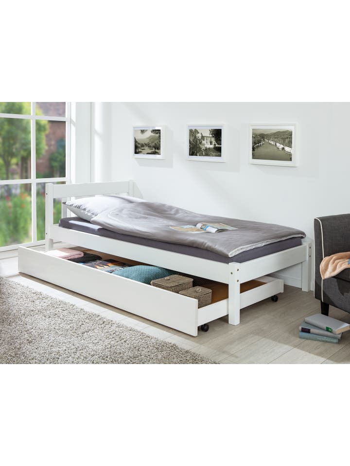 ebuy24 Bettschublade Umcki Weiß 199 x 94 cm günstig kaufen onesize