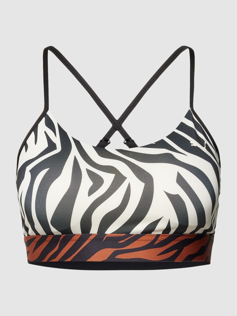 Sport-BH mit Animal-Print in ecru
