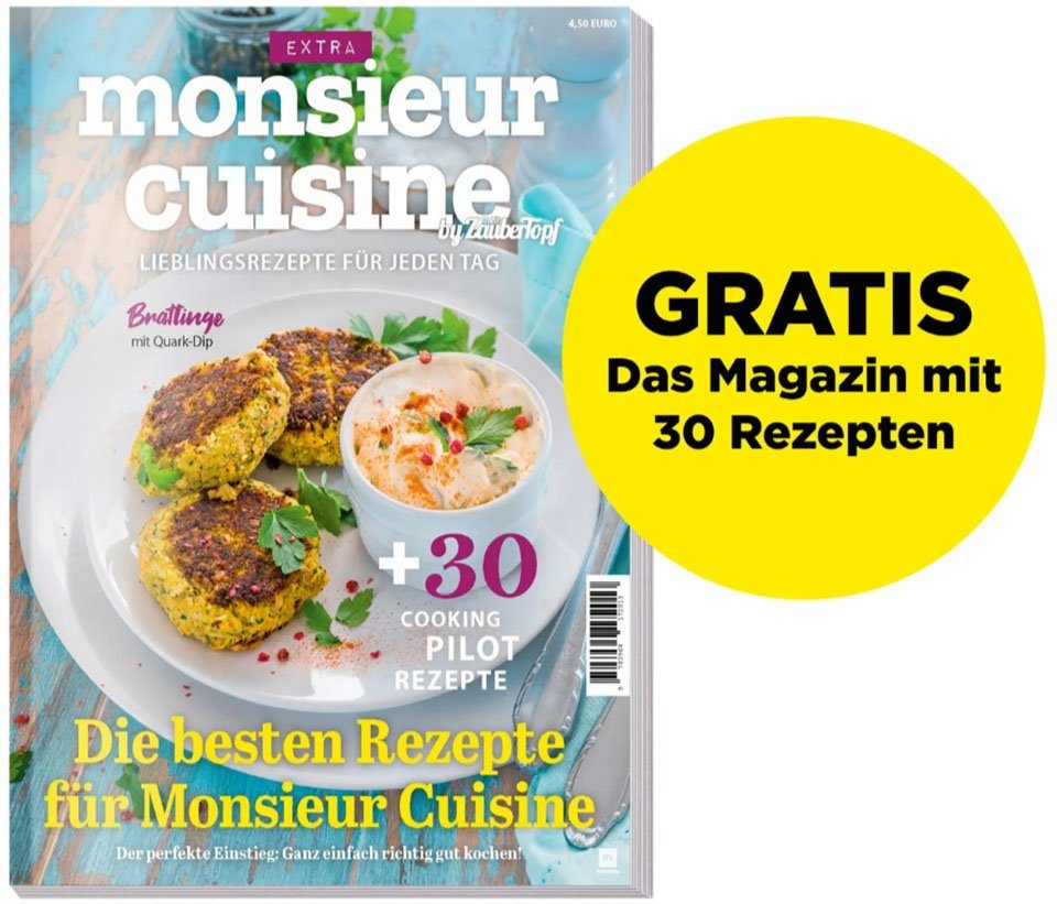 SilverCrest Küchenmaschine mit Kochfunktion Monsieur Cuisine connect trend SKMC 1200 F6, 7 Zoll Farbdisplay, 800,00 W