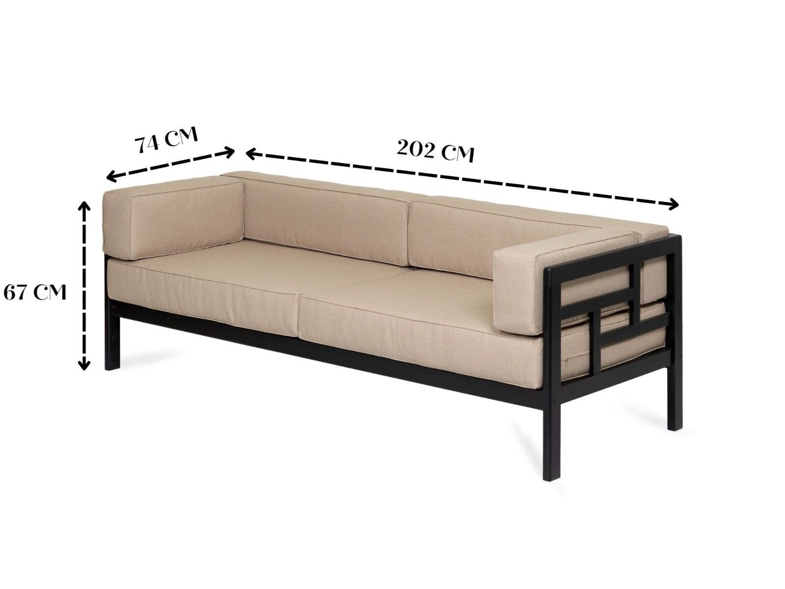 FAVRE Gartenlounge-Set Gartenmöbel Corinto 3er Sofa