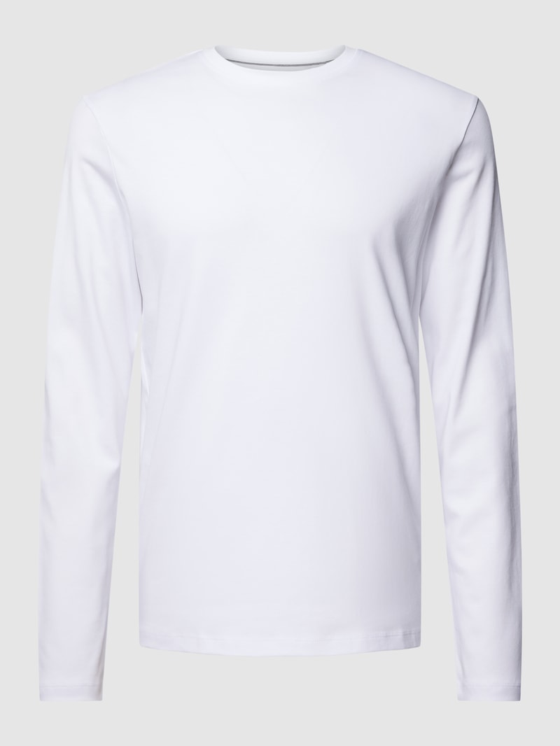 Longsleeve mit Rundhalsausschnitt in weiß