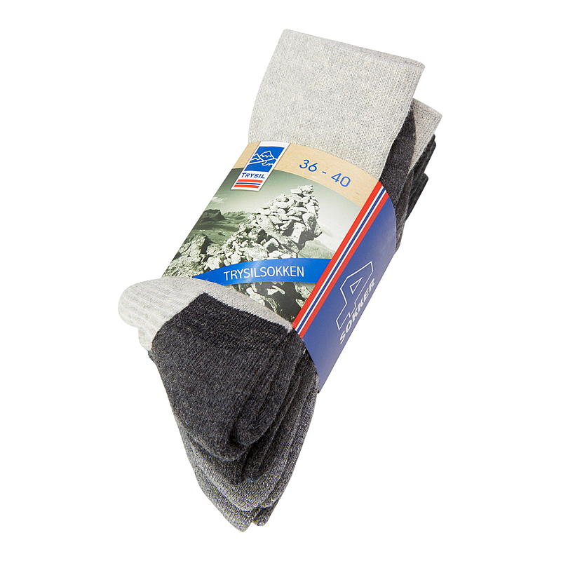 Trysil Trysilsokk 4-pk str 36/40 God og Varm