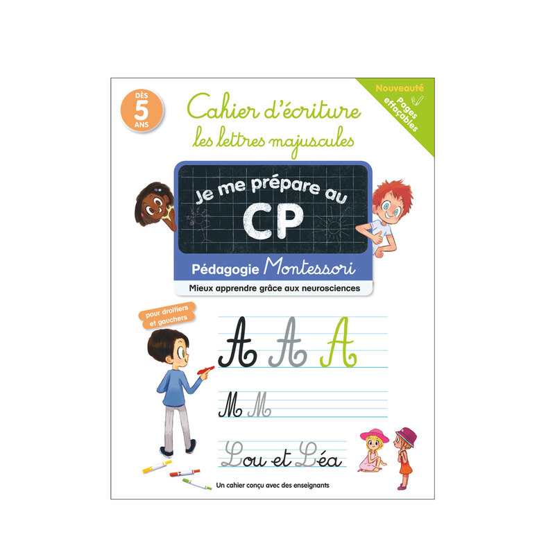 Livre Je me prépare au CP, Cahier d'écriture les lettres majuscules - Flammarion