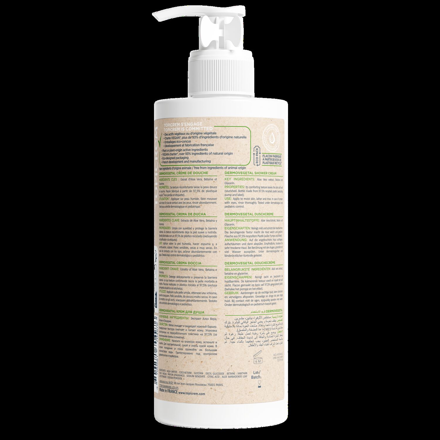 Topicrem DERMO VEGETAL Crème de douche