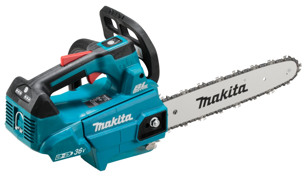 Makita DUC306Z001 2 x 18 voltų grandininis pjūklas su viršutine rankena, 30 cm, be akumuliatorių ir įkroviklio