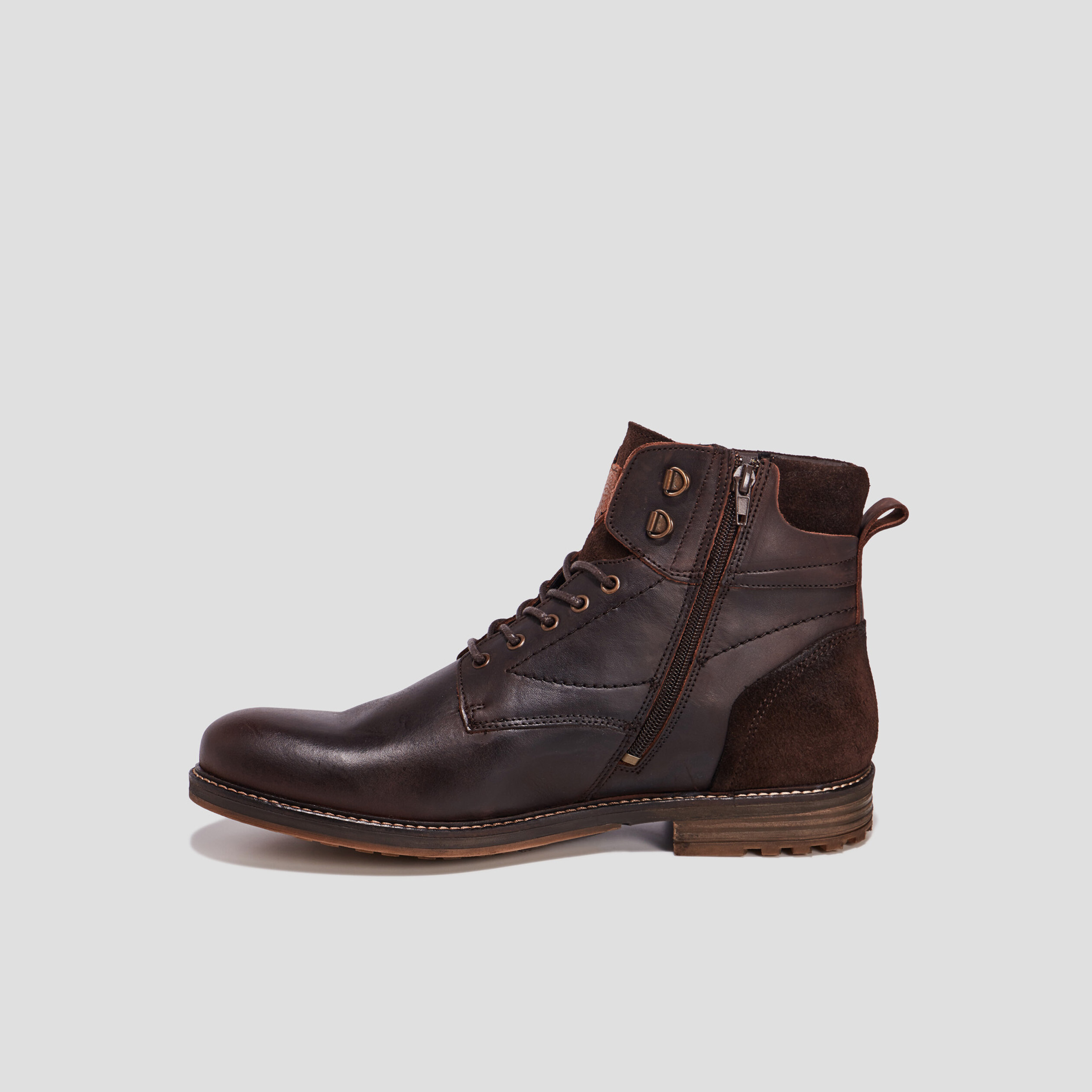 Bottines en cuir marron homme | La Halle