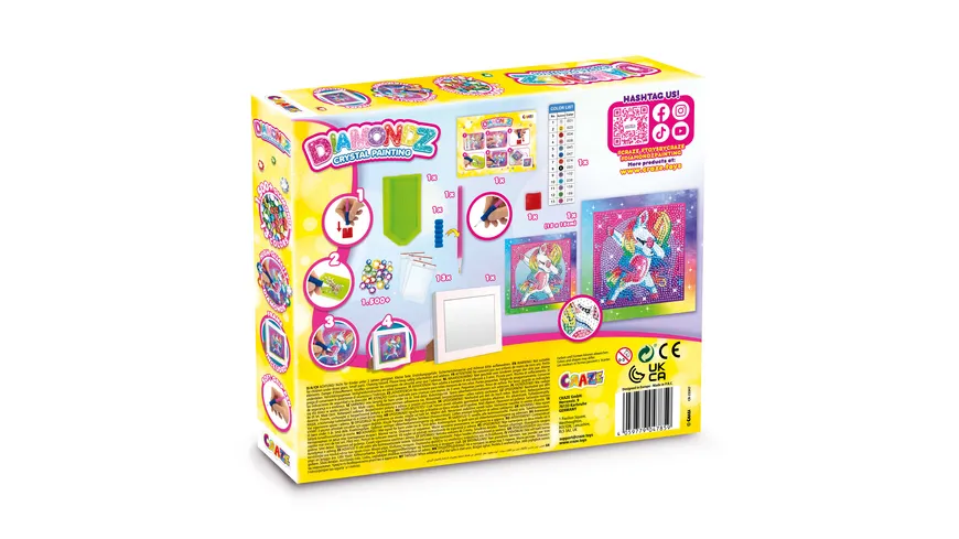 CRAZE DIAMONDZ CRSYTAL PAINTING Starter Set Unicorn