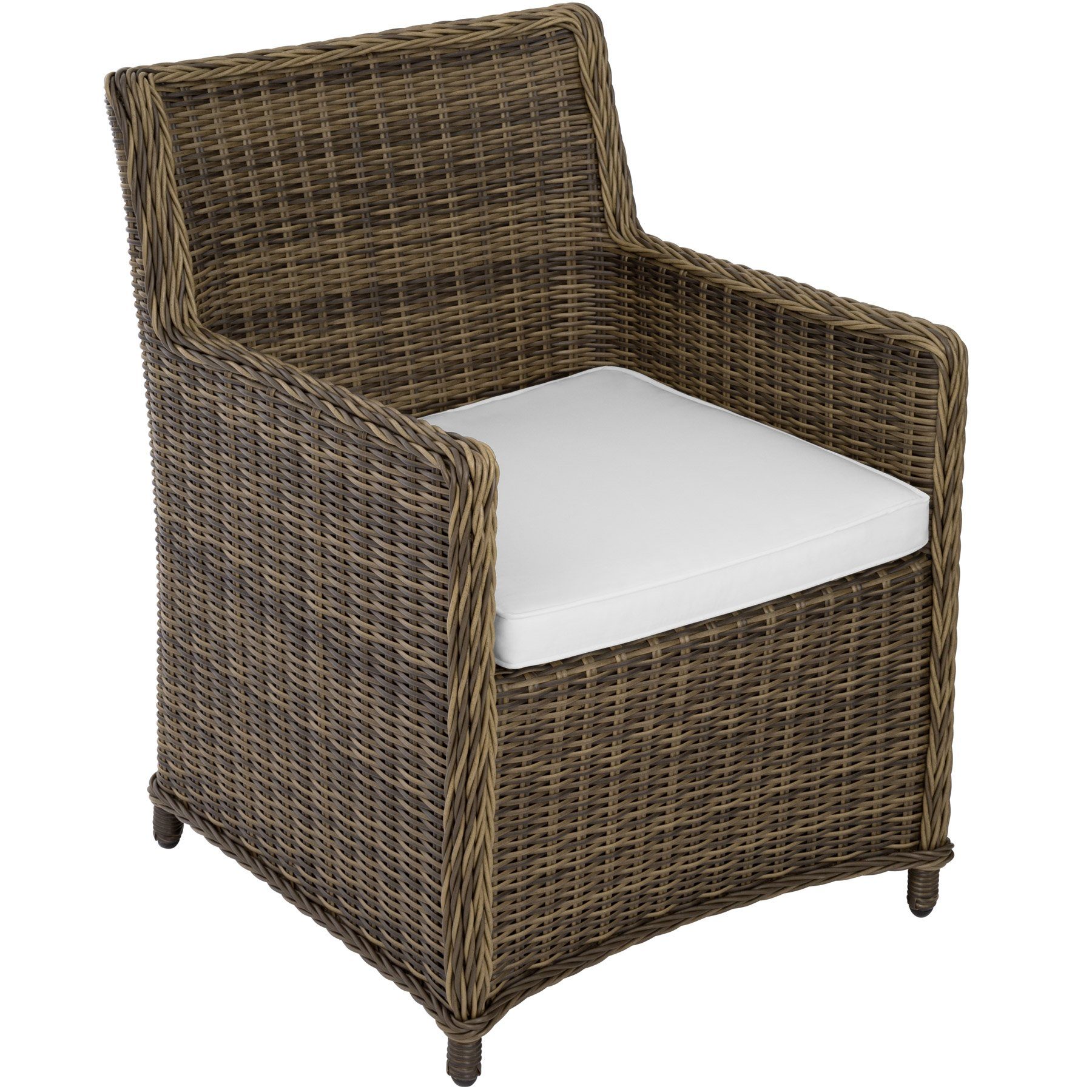 tectake Rattanstuhl Saint Tropez (4er, 4 St), Schmutzabweisend
