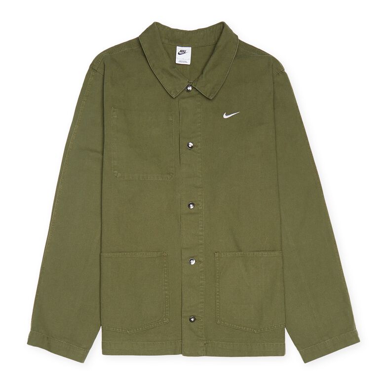 NIKE Life Unlined Chore Coat Jacket rough green/white