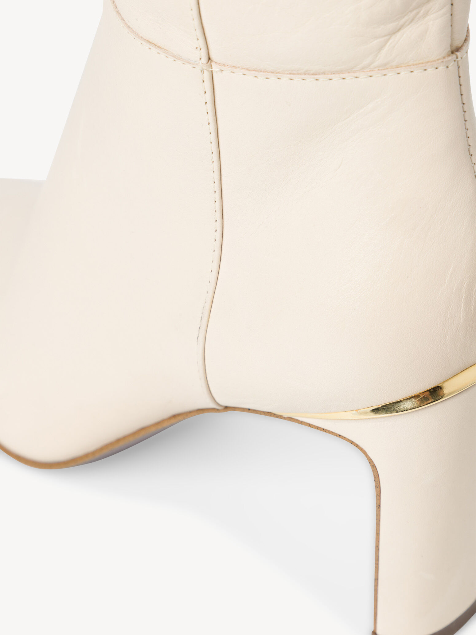 Bottes en cuir - beige