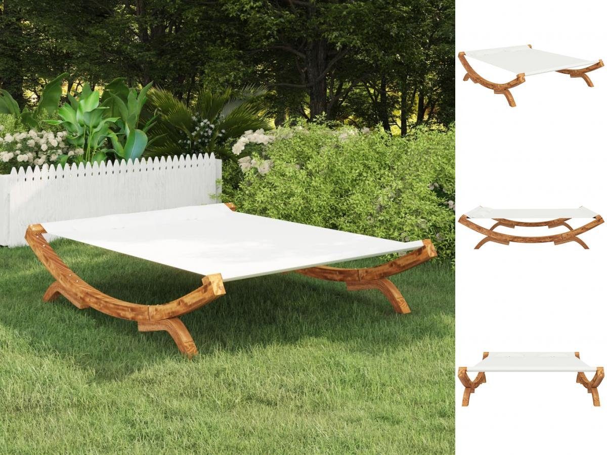 vidaXL Hängematte Hängematte 165x188,5x46 cm Bugholz Massiv Creme
