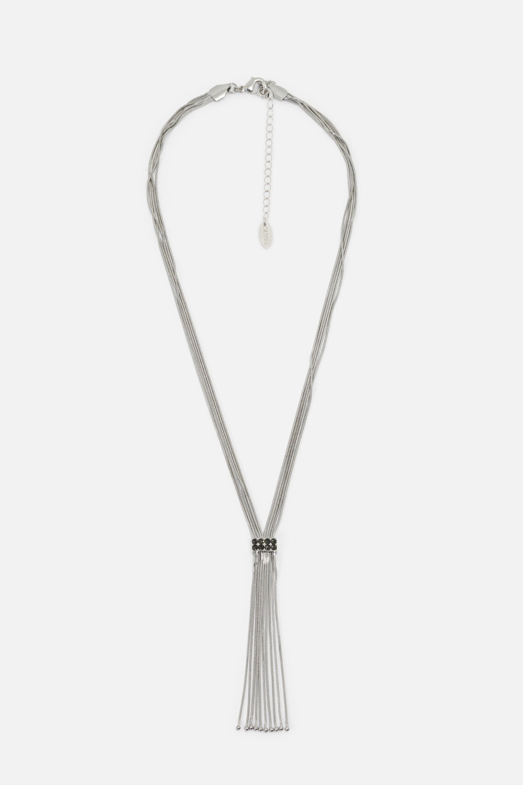 Collier brice gris argent femme