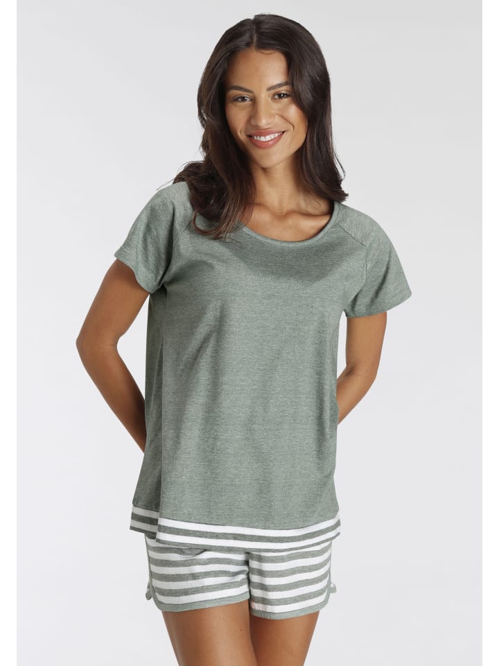 VIVANCE DREAMS Shorty in khaki geringelt günstig kaufen