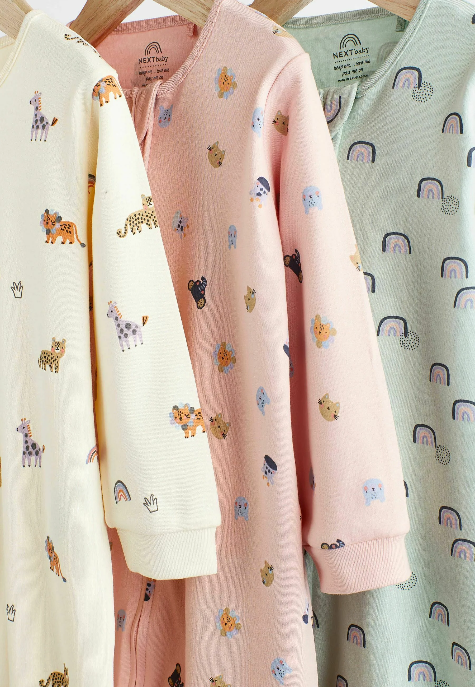 Siguiente PAQUETE DE 3 PIJAMAS SIN PIES CON CREMALLERA - Mono