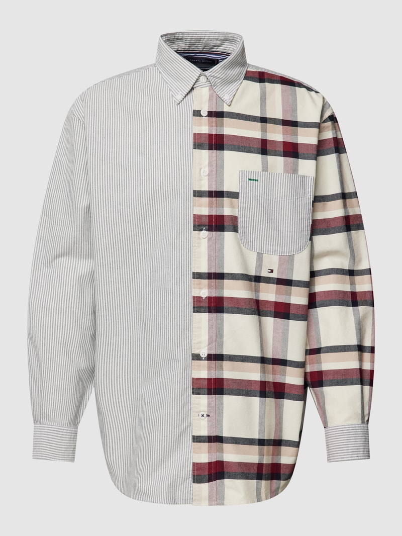 Freizeithemd mit Mustermix in offwhite