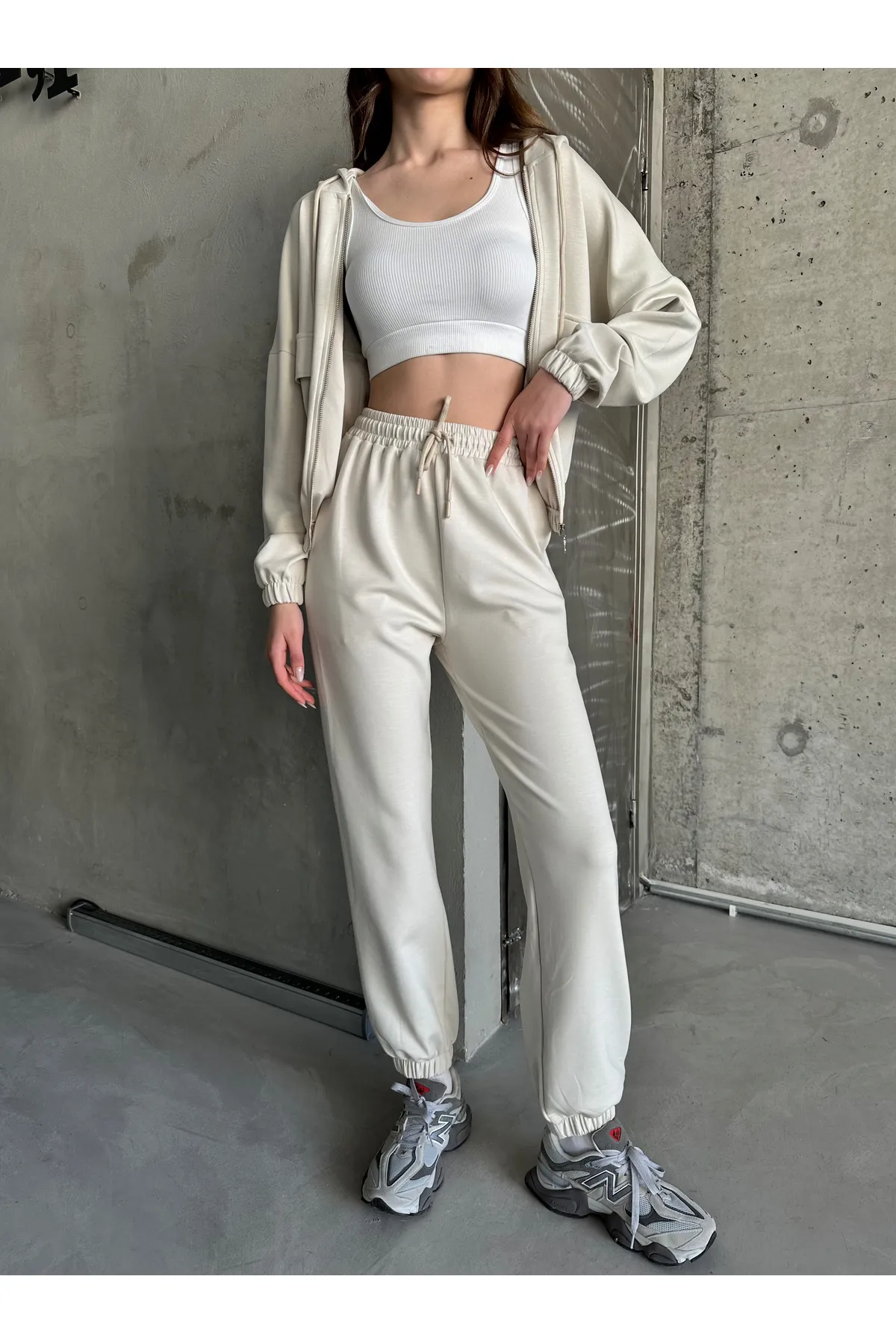 Laluvia  Steinfarbenes Taschen-Modal-Set