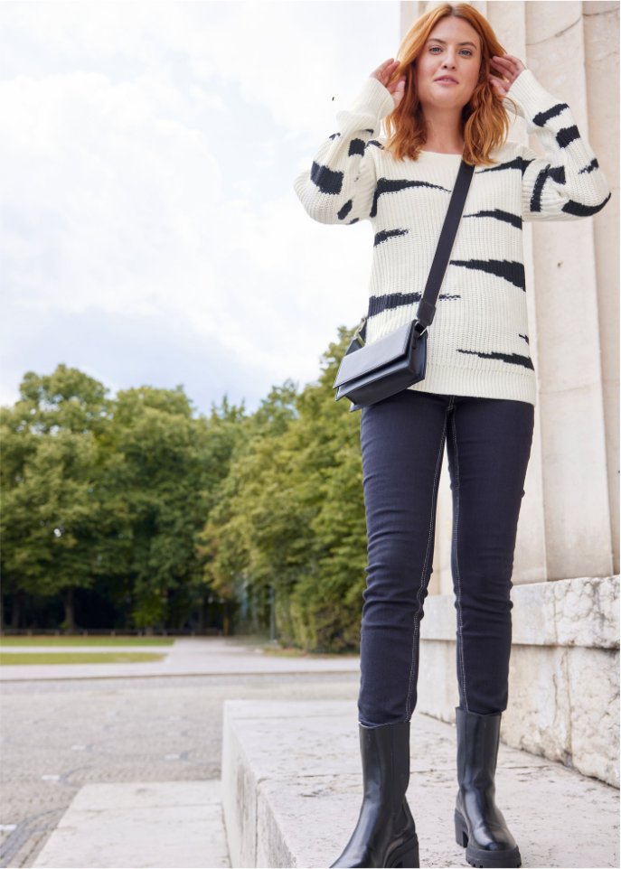 Pullover gerippt