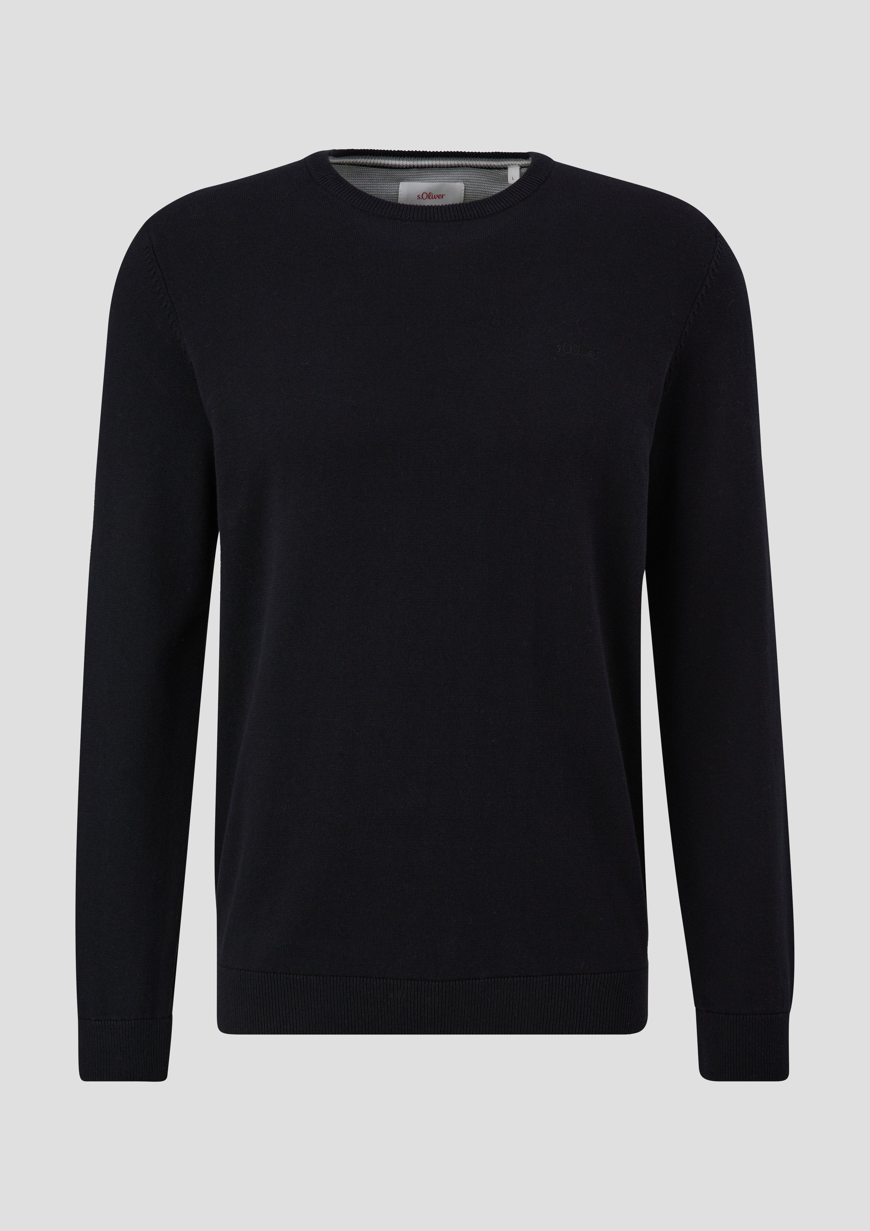 Strickpullover mit Logo-Stickerei  2143173-9999