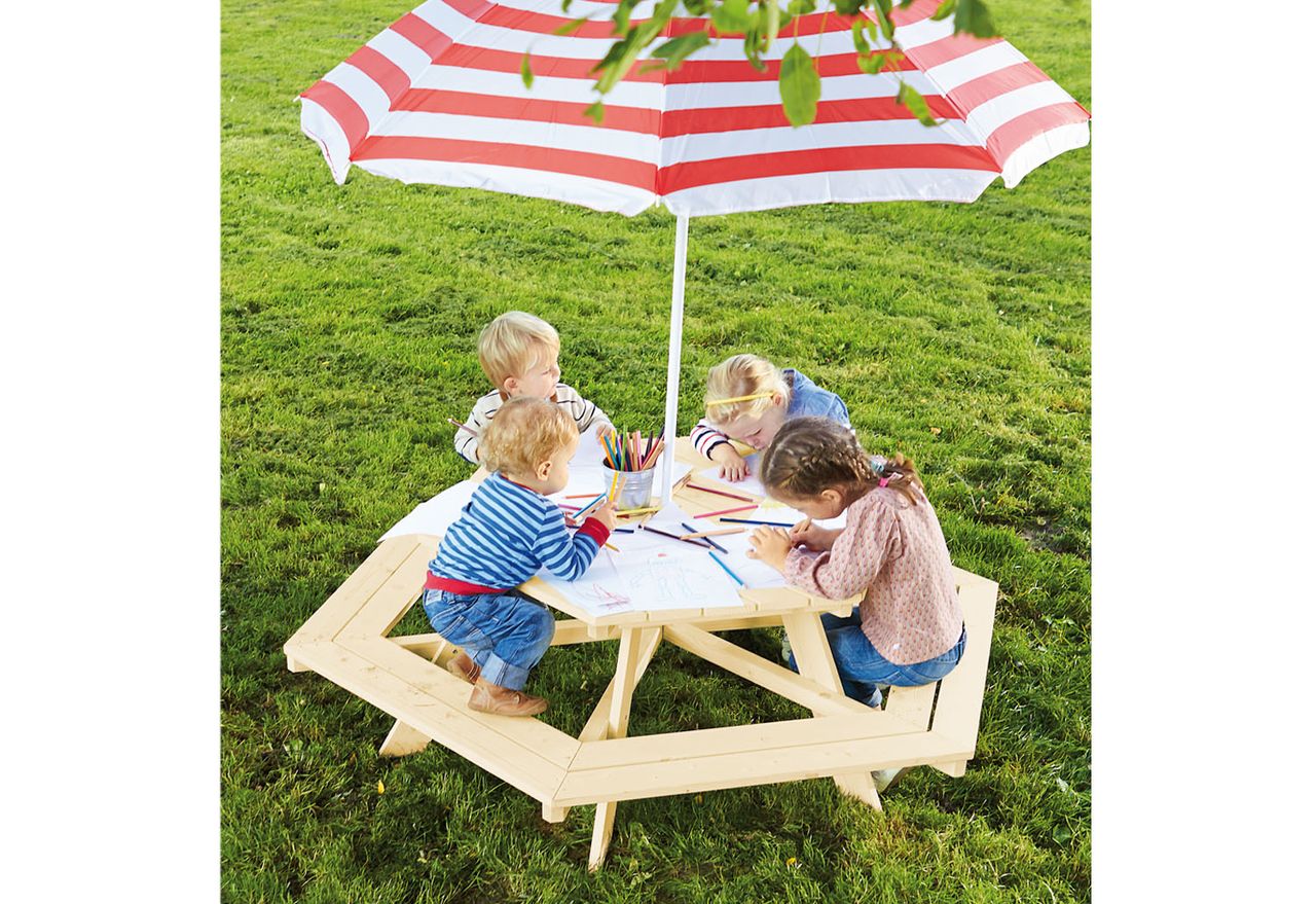 Pinolino Kinderträume Pinolino Kindersitzgarnitur Nicki 6-Eck natur