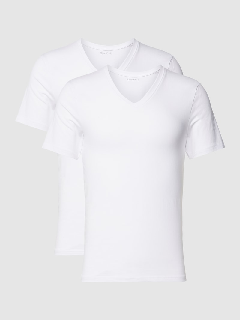 T-Shirt im 2er-Pack Modell 'ESSENTIALS' in weiß