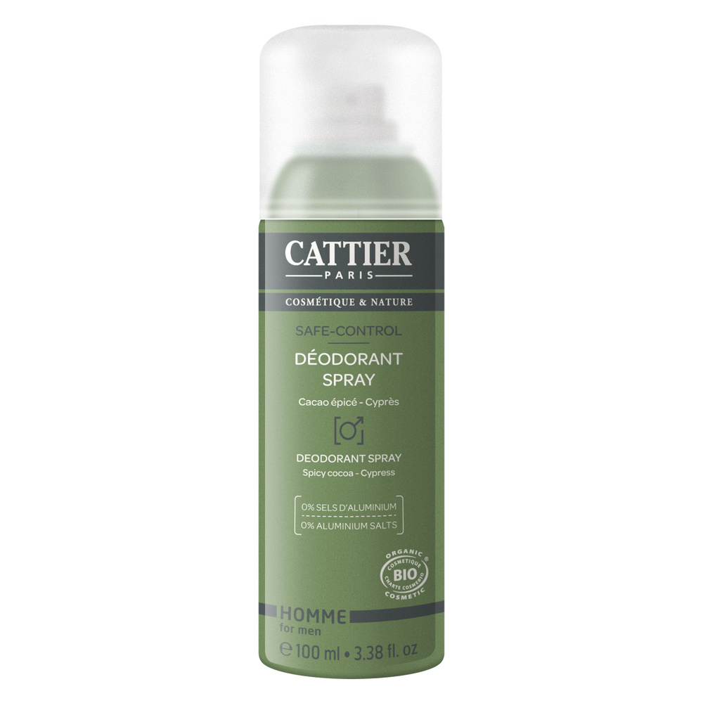 cattier Déodorant Spray - Safe-Control - 100ml Soins Homme