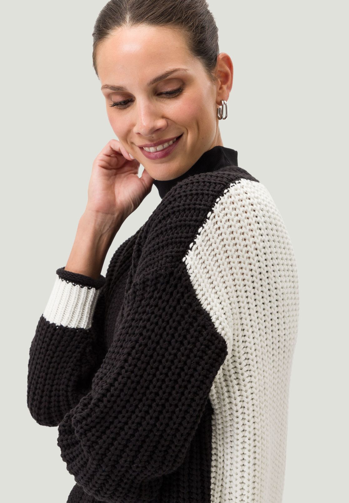 Strickjacke Grobstrick kurz