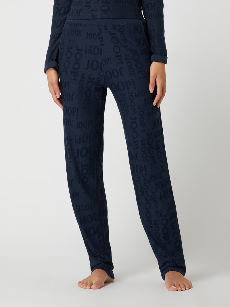 Lounge-Hose aus Viskose-Baumwoll-Mix Modell 'Urban Perfection' in marineblau