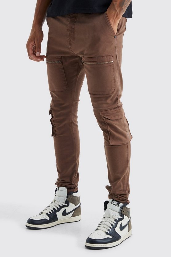 Tall Skinny Cargo-Hose mit Reißverschluss