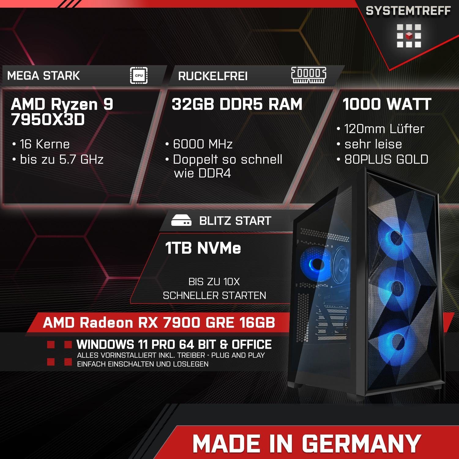 SYSTEMTREFF Gaming-PC-Komplettsystem (27