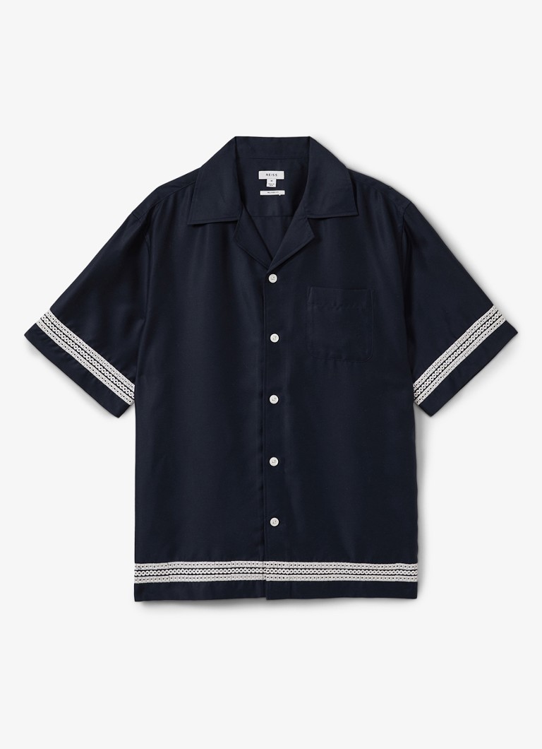 Reiss Sharday regular fit lyocell shirt with short sleeves