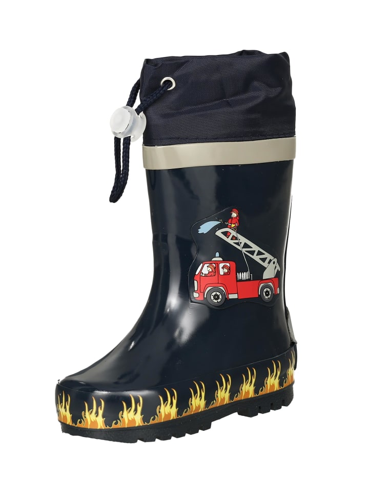 Playshoes Gummistiefel Feuerwehr in Marine günstig kaufen