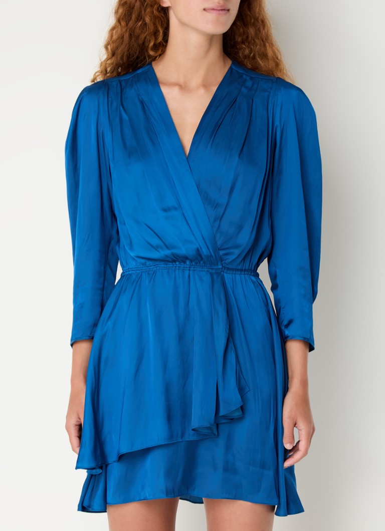 Vestido túnica corto de satén con escote en V de Zadig&Voltaire Rogers