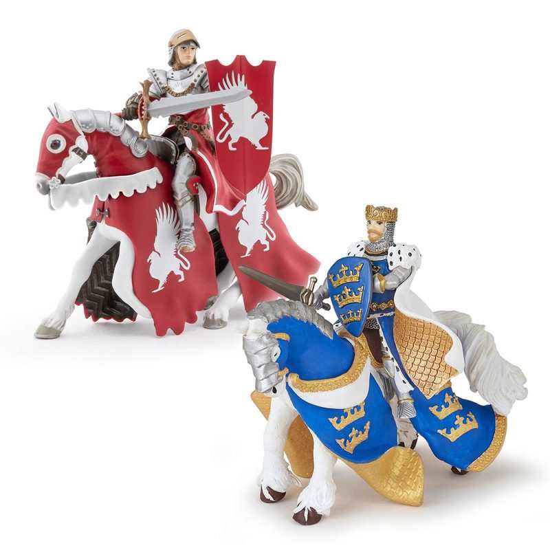 Coffret médiéval 2 chevaliers et 2 chevaux Papo
