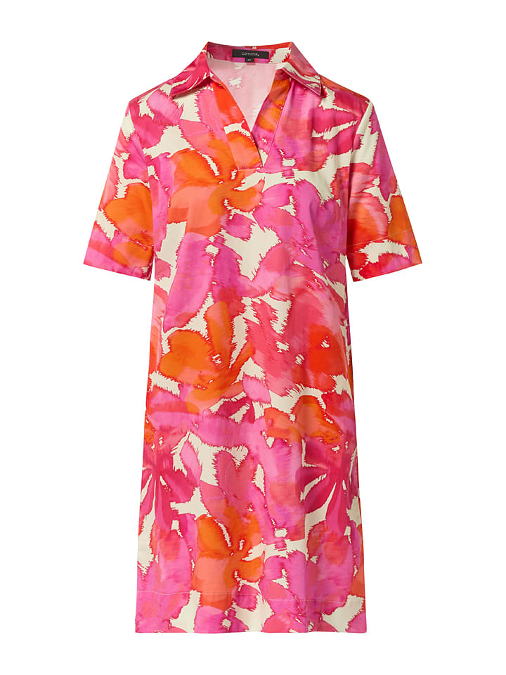 comma Kleid in Orange/ Pink günstig kaufen