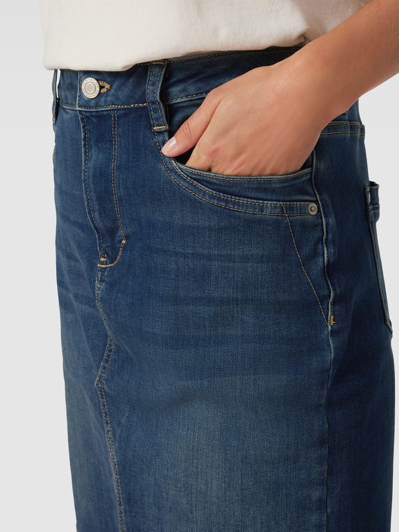 Jeansrock mit Ziernähten in jeans