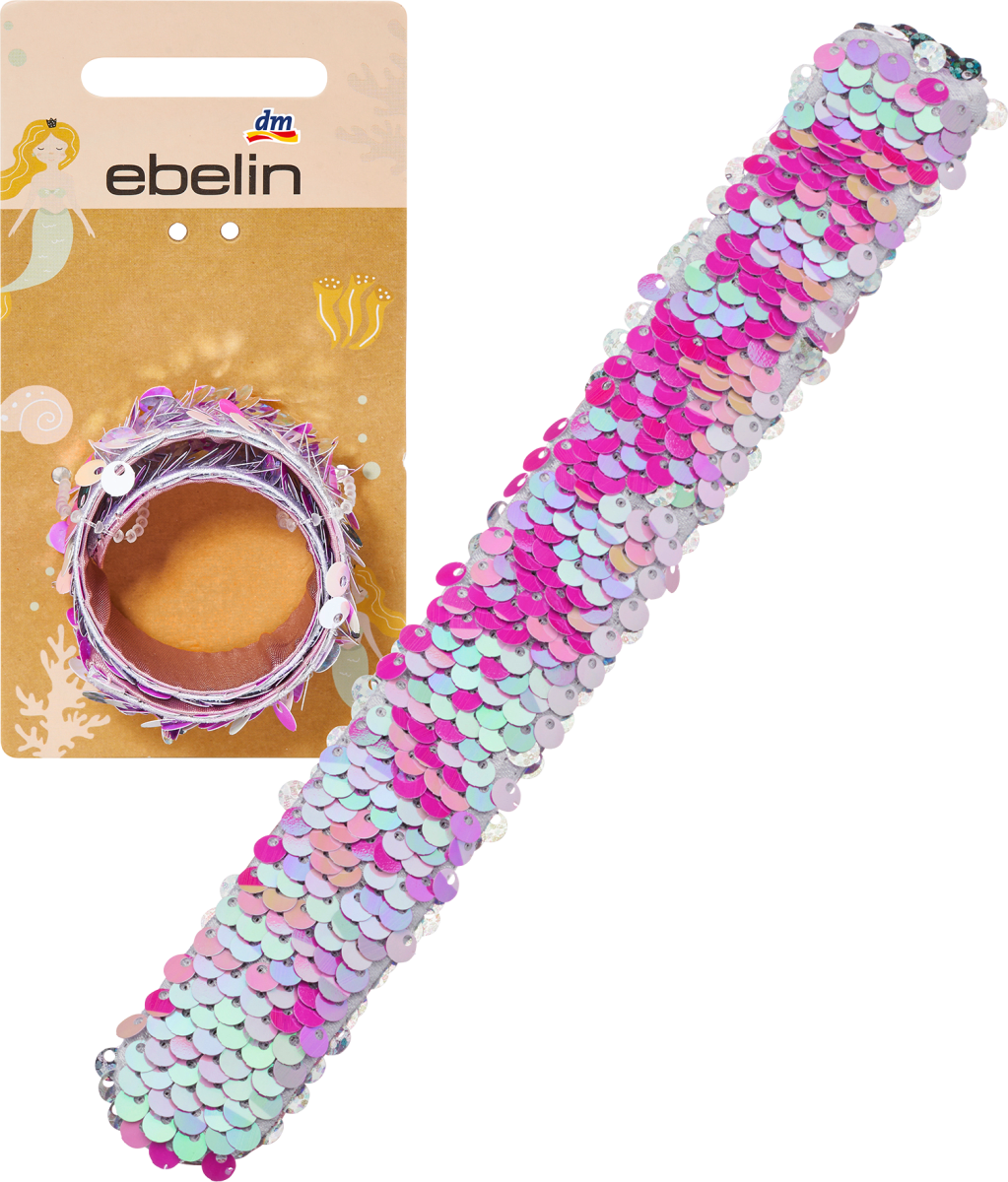 Schnapparmband mit Pailletten, 1 St