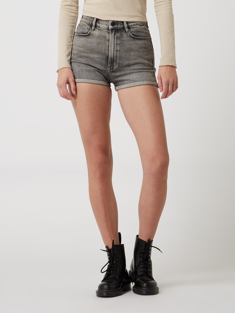 Jeansshorts mit Stretch-Anteil Modell 'Tedie' in mittelgrau