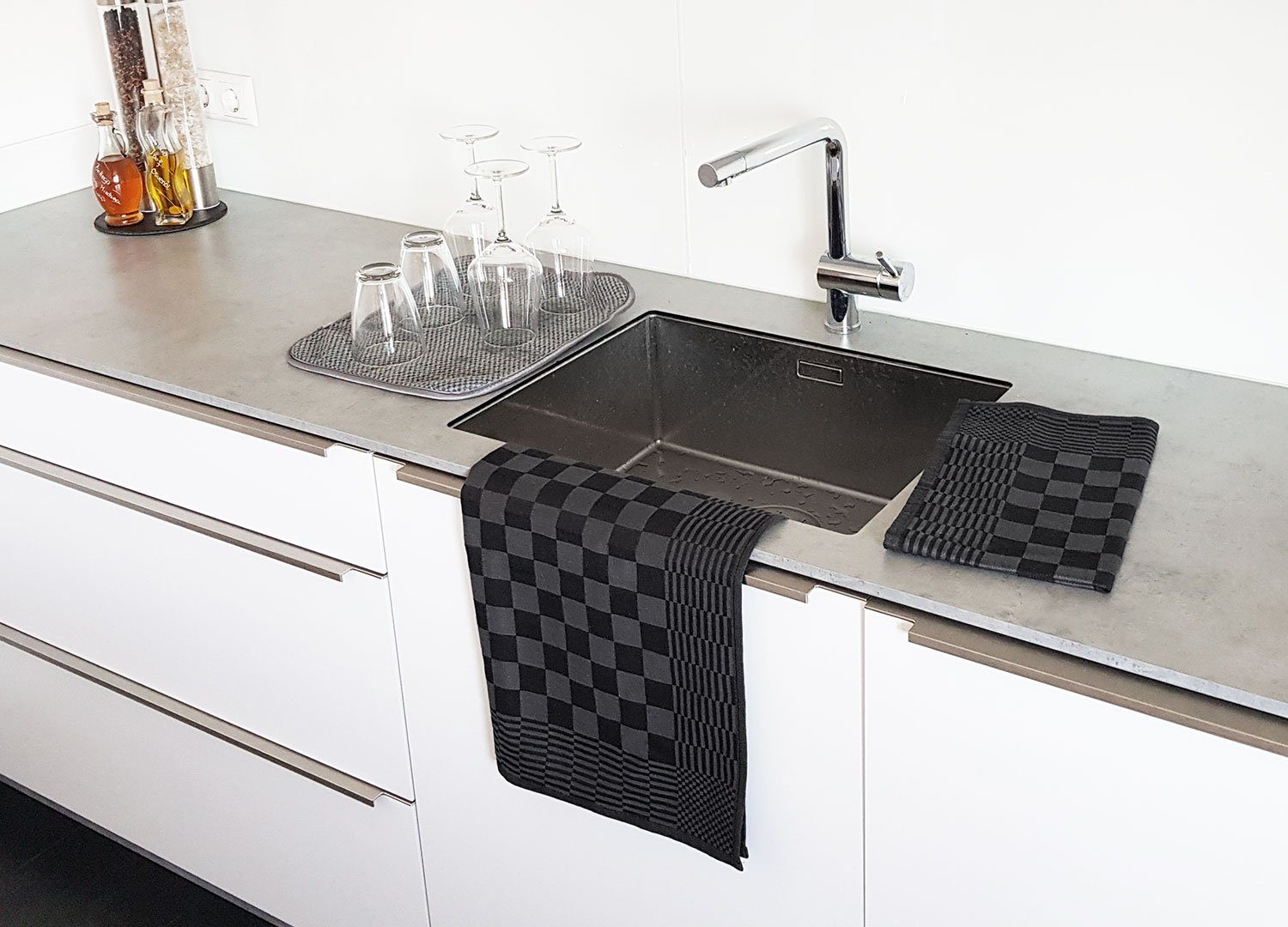 ZOLLNER Geschirrtuch, (Spar-Set, 6-tlg), vom Hotelwäschespezialisten, 65 x 65 cm, 100% Baumwolle, vom Hotelwäschespezialisten