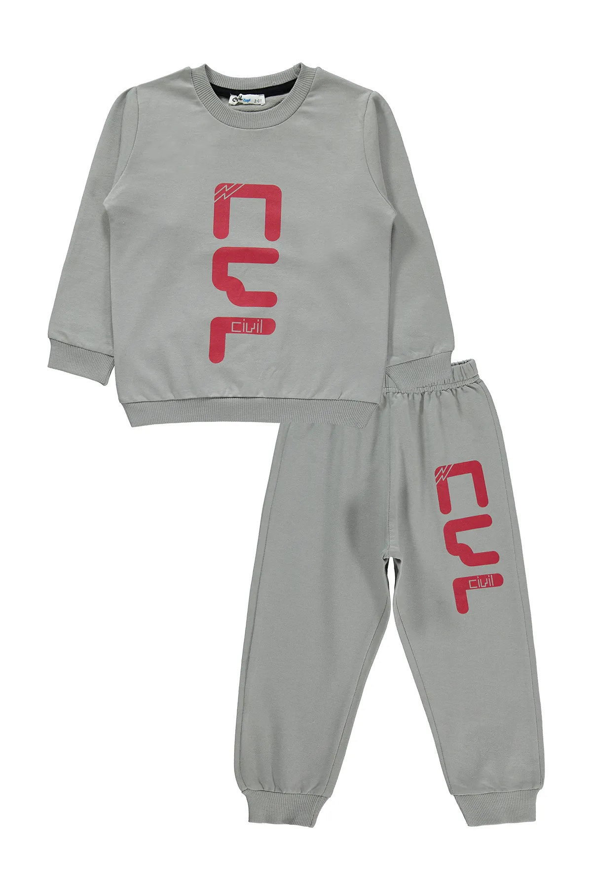Civil Boys  Jungen-Trainingsanzug-Set, 2–5 Jahre, Grau