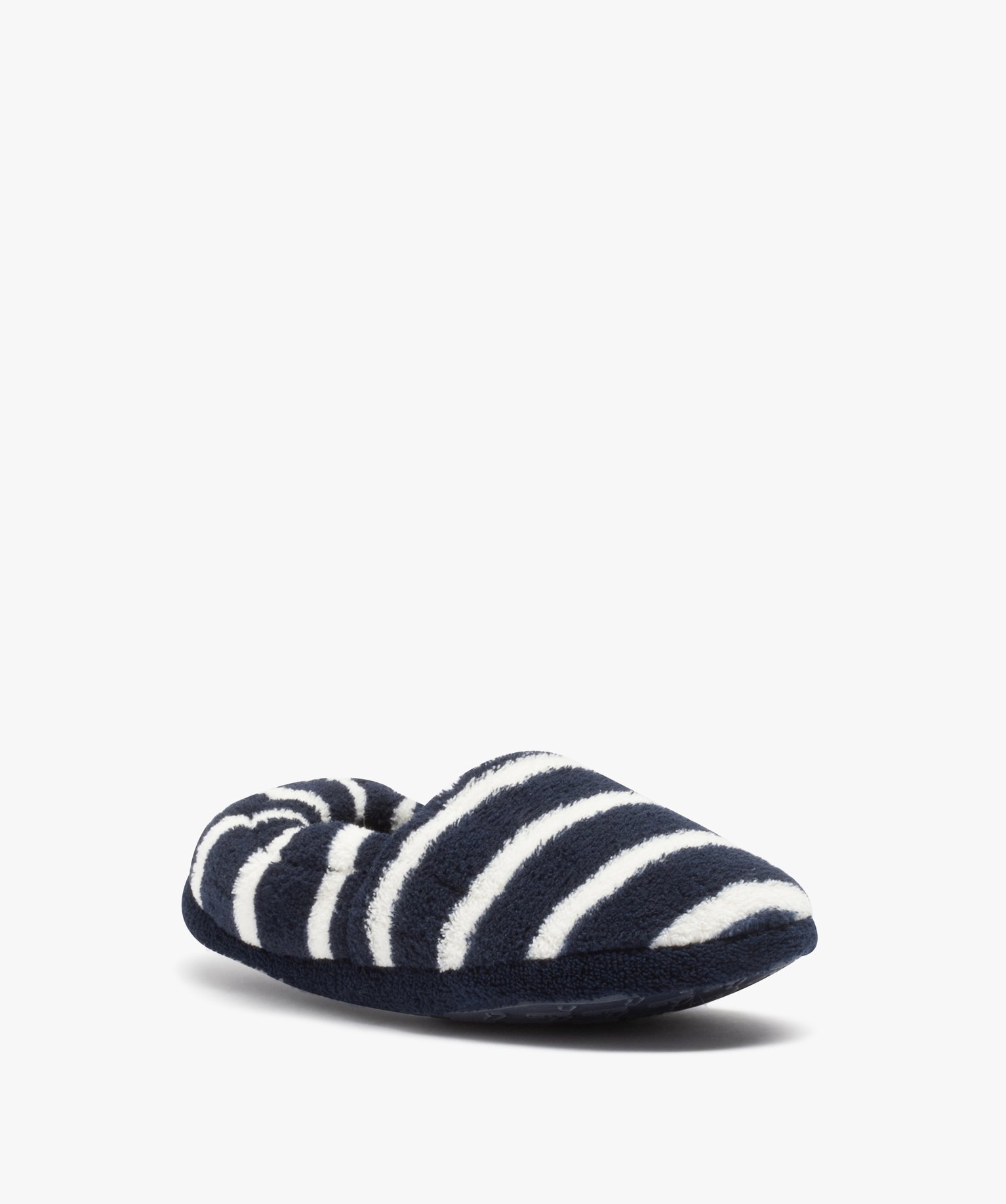 Chaussons Garçon en velours à rayures - Apollo marine | GEMO