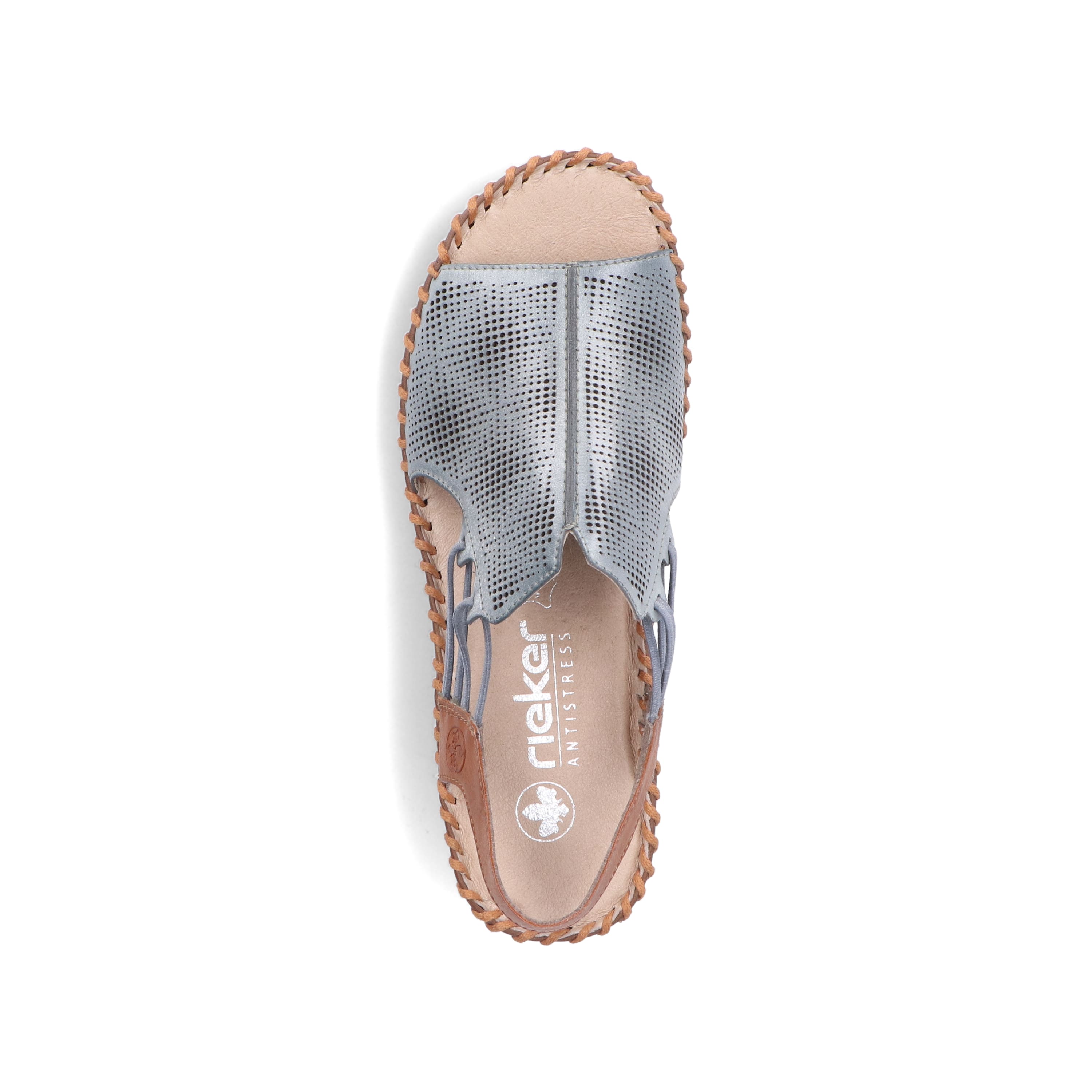 Rieker Damen Riemchensandalen blaugrau