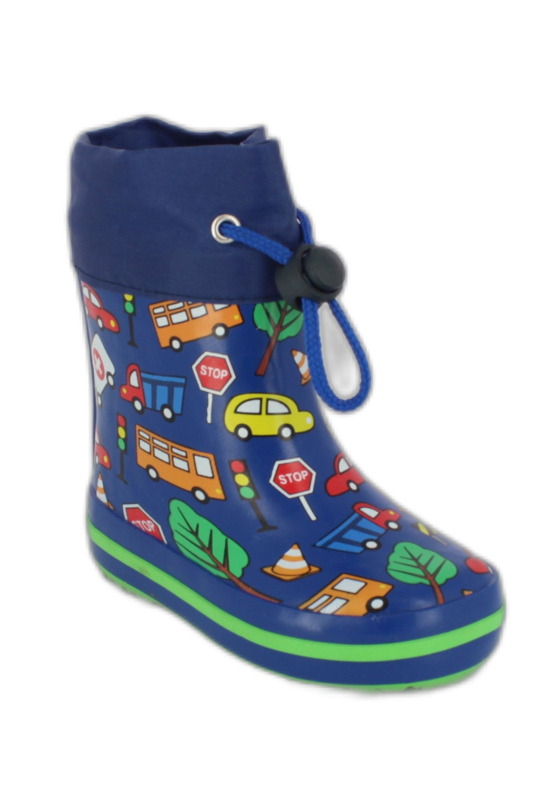 Beck Kleinkinder Gummistiefel Traffic mit Warmfutter, Kurzschaft- Gummistiefel (für Jungs, für warme Füße bei Nässe und Kälte) wasserdicht, aus Naturkautschuk, leichte flexible Sohle