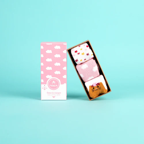 Socks in the Clouds - Pink Baby Sock Pack