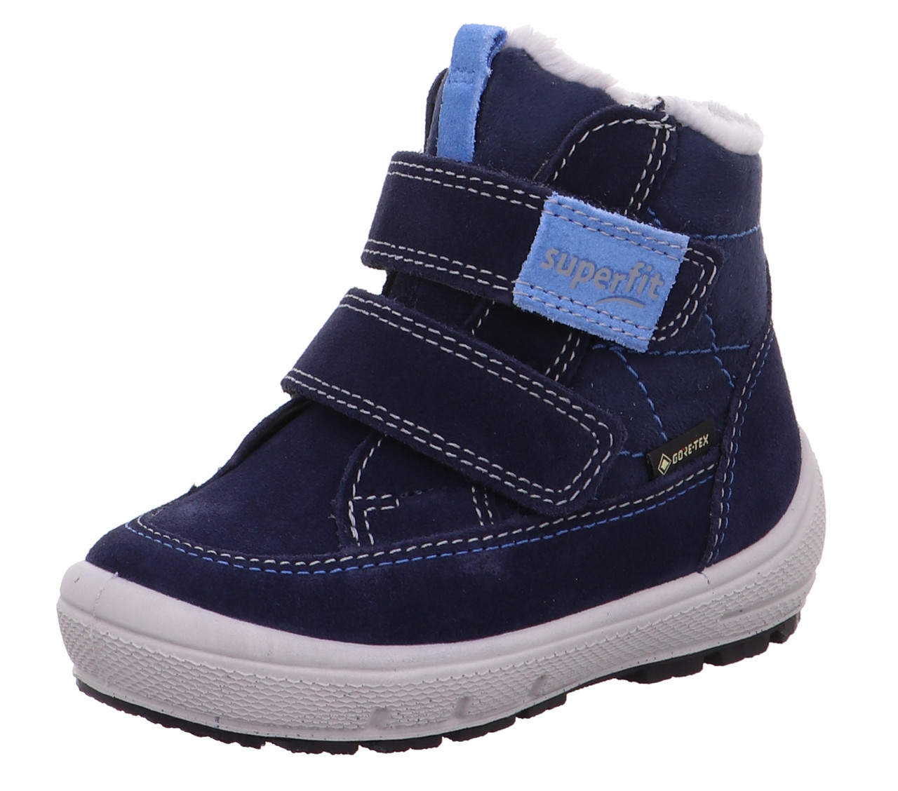 GROOVY - Blau Boots mit Klettverschluss