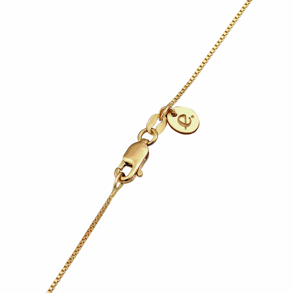 Elli PREMIUM Elli PREMIUM Collier Pendentif carré vénitien pour femme élégant avec sodalite en collier