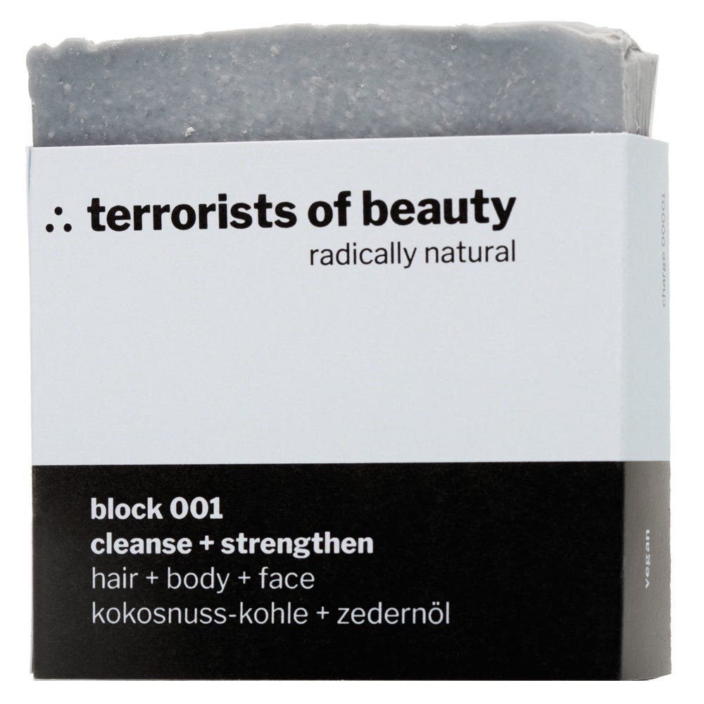 terrorists of beauty block 001 cleanse + strengthen Seife 100 g