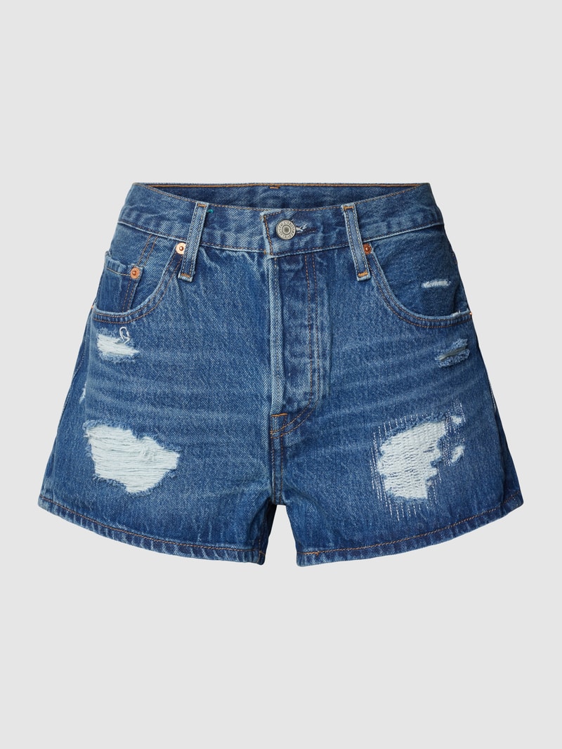 Shorts im Used-Look in jeans