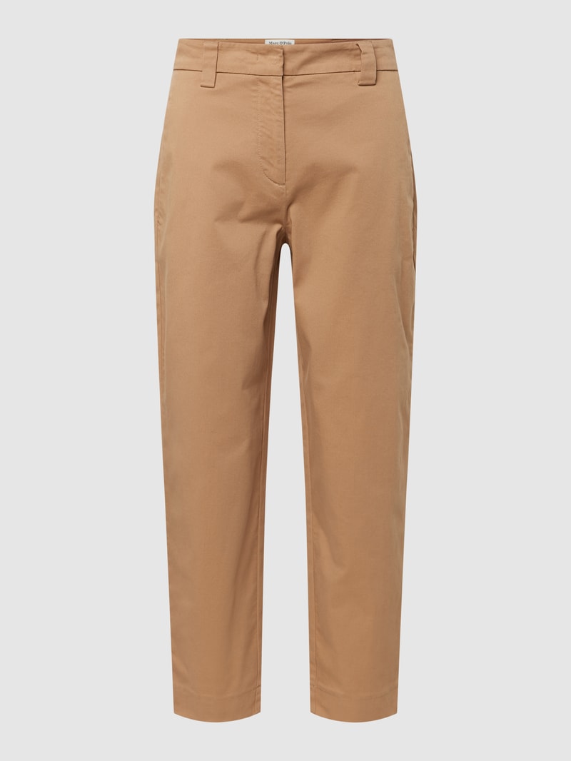 Cropped Hose in unifarbenem Design in sand