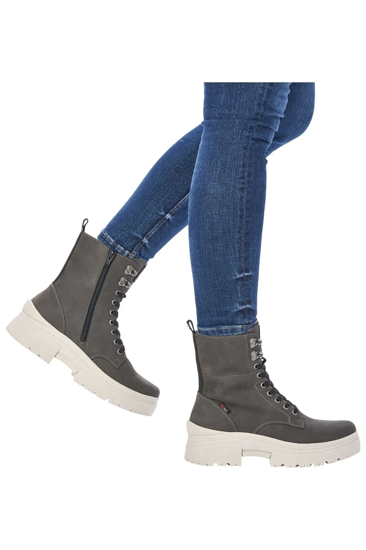 Rieker  Stiefelette - Grau - Blockabsatz