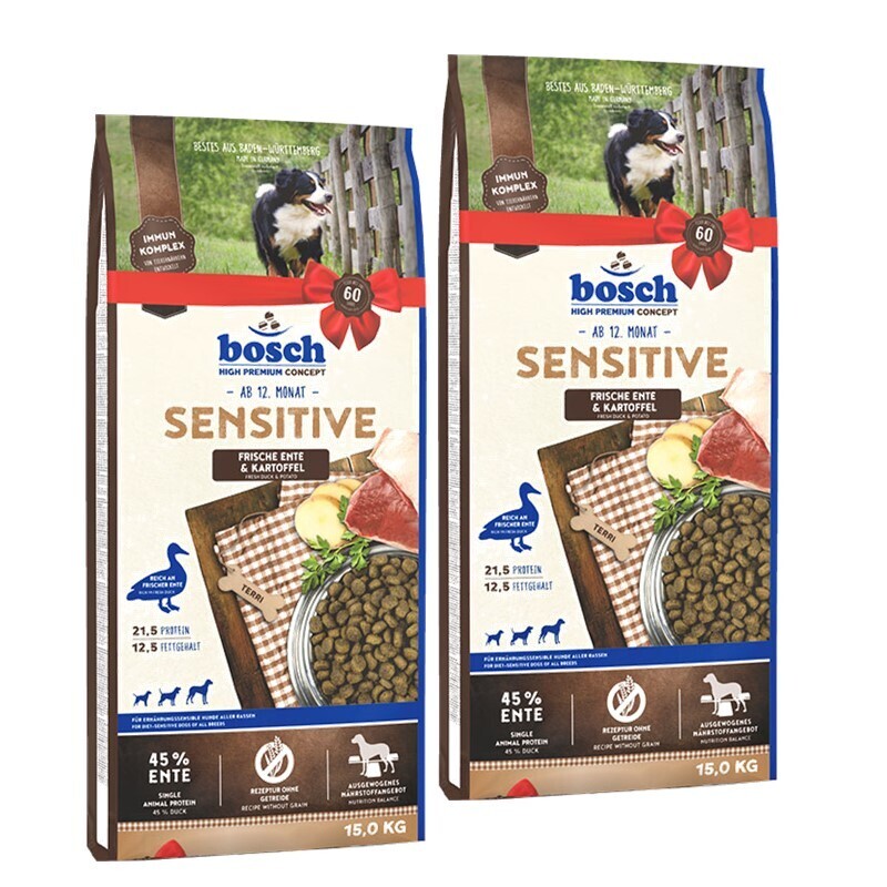 bosch Hundetrockenfutter bosch Sensitive Ente & Kartoffel 2x15 kg